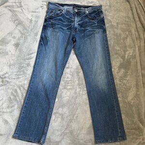 Armani Exchange Blue Bootcut Jeans